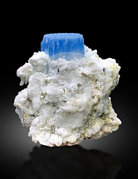 Very beautiful Deep Blue Aquamarine Albite and mica Mineral Sepcimen From Skardu shigar valley Pakistan