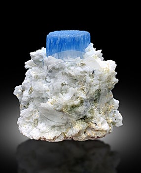 Very beautiful Deep Blue Aquamarine Albite and mica Mineral Sepcimen From Skardu shigar valley Pakistan