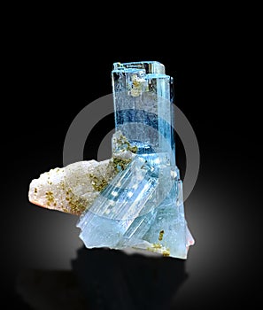 Very beautiful Deep Blue Aquamarine Albite Mineral Sepcimen From Skardu shigar valley Pakistan