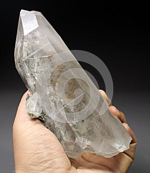 Very Beautiful Grey quartz Crystal point