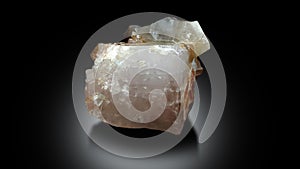 Very beautiful Morganite crystal with quartz specimen from Pakistan photo