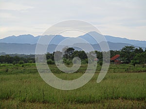 Very beautiful mountain view from a distance of 3 hours drive