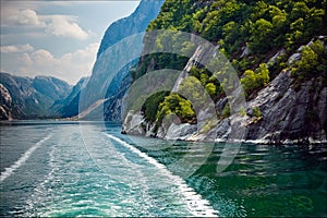 Very beautiful natural landscape at geirangerfjord in norway