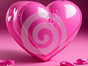 Very Beautiful Pink Big Heart, Lovely Background