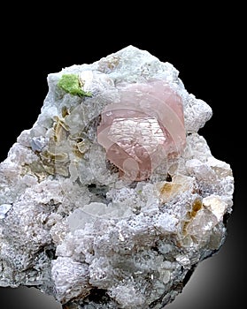 very beautiful pink Morganite var beryl with lepidolite Matrix specimen from Afghansitan photo