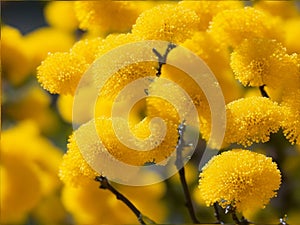 Very Beautiful Sunny Yellow Mimosas