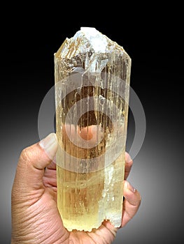 very beautiful triphane var spodumene kunzite crystal mineral specimen from kunar Afghanistan photo