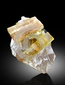 very beautiful watremellon tourmaline with quartz crysta mineral specimen from afghanistan