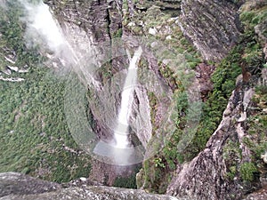 Fumaca(Smoke) Waterfall Vale do Capao-Palmeiras, Chapada Diamantina National Park, state of Bahia-Brasil/Brazil. photo