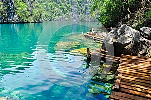 Very Clean and Clear lagoon lake Water next to a