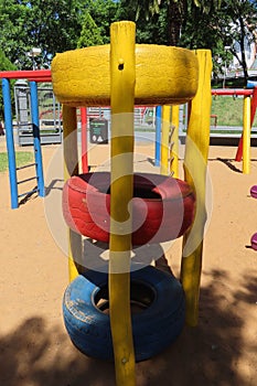 Very colorful and cheerful playground ideal for kids& x27; fun