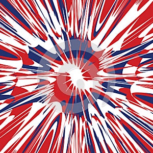 Red, White and Blue Splash Abstract Vector Illustration