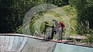 Very cool drumming. the guy plays on the edge of the old pool.