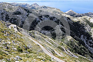 Very curvy road to Sveti Jure