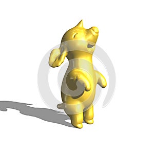 Very cute little golden Pegasus. That everyone sees must like the most and the most hahaha. photo