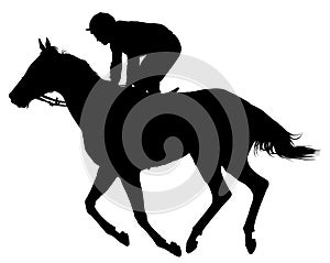 Very detailed vector of a jockey and horse