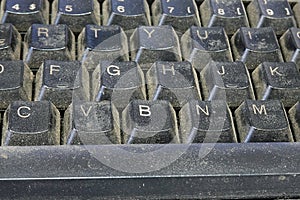 Very dirty and dusty keyboard