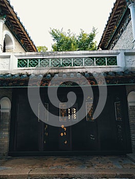 Very elegant design inside  in Tai fu tai study hall old history Chinese building hongkong yuen long