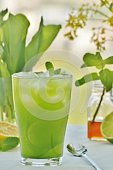 Very green and refreshing lemonade