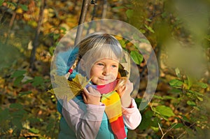 Very Happy Little girl outdoors