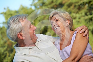 Very happy mature couple