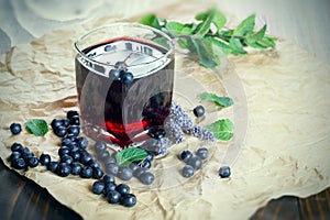 Very healthy drink (beverage) - aronia juice, choke berry juice