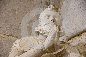 Praying statue of Fernando de Vivanco, native of Espinosa de los Monteros photo