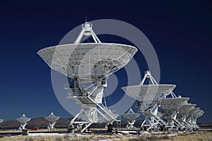 Very Large Array satellite dishes t in New Mexico, USA photo