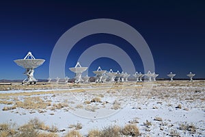 Very Large Array satellite dishes t in New Mexico, USA