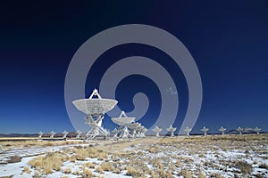 Very Large Array satellite dishes t in New Mexico, USA