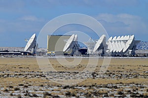 Very Large Array satellite dishes t in New Mexico, USA