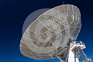 Very Large Array space, science technology huge radio satellite dish antenna pointing into a deep blue sky