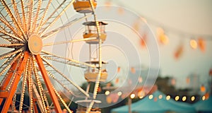 a very large ferris wheel is seen