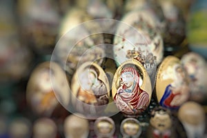 Very large selection of matryoshkas Russian souvenirs at the gif