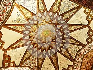 Very low angle view of a Dome of an ancient house,The Borujerdi House , Kashan, Iran
