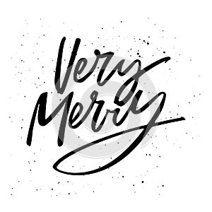 Very Merry Christmas Lettering