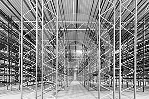 Very new built steel high bay warehouse photo