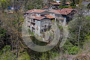 Very nice splendid Spanish village Rupit in a sunny day. Catalonia