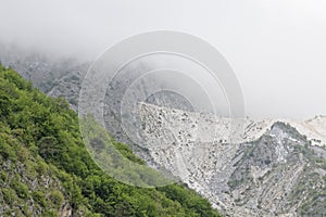 very nice view of marble quarry