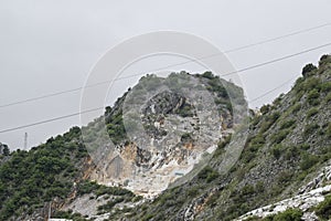 very nice view of marble quarry