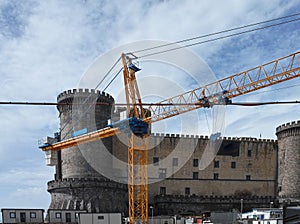 very nice view of maschio angioino in naples