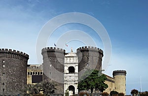 very nice view of maschio angioino in naples