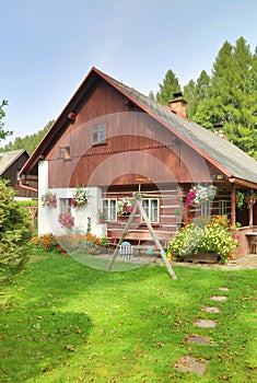 Very nice wooden cottage in Czech republic