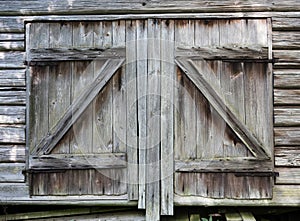 Very old barn doors on old shed