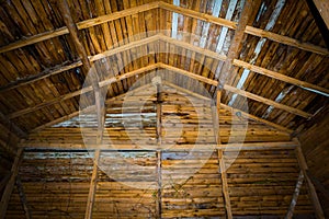 Very old barn interior