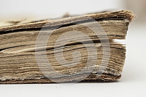 Very old book closeup