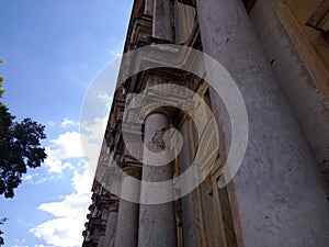 Very old building with columms