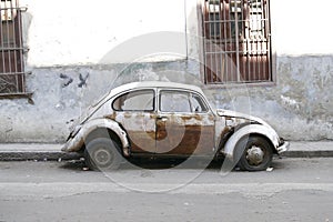 Very old car. Havana, Cuba photo