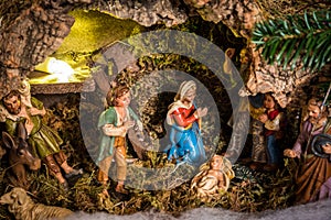 Very Old Christmas Nativity Scene