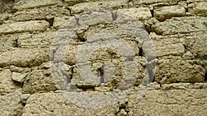 Very old clay brick-wall / brickwork. Brickwork. Clay Bricks Wall Texture Background. Rustic Style.